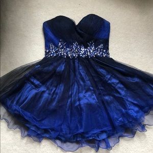 Sparkly black/blue Homecoming Dress